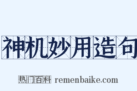 神机妙用造句是什么意思的图片